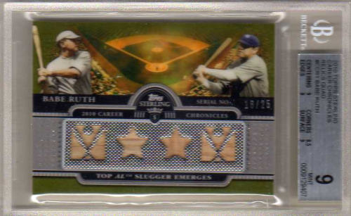2010 Topps Sterling Career Chronicles Relics Quad #CCR1 Babe Ruth