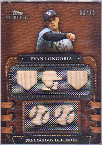 2010 Topps Sterling Legendary Leather Relics Five #LLR39 Evan Longoria