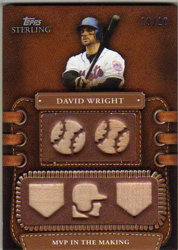 2010 Topps Sterling Legendary Leather Relics Five 10 #LLR13 David Wright
