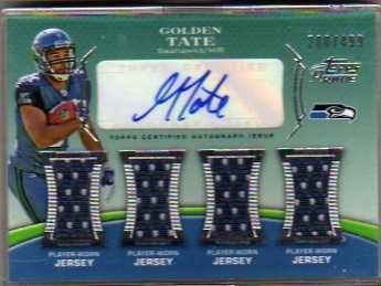 2010 Topps Prime Autographed Relics Level 5 #PL5GT Golden Tate/499