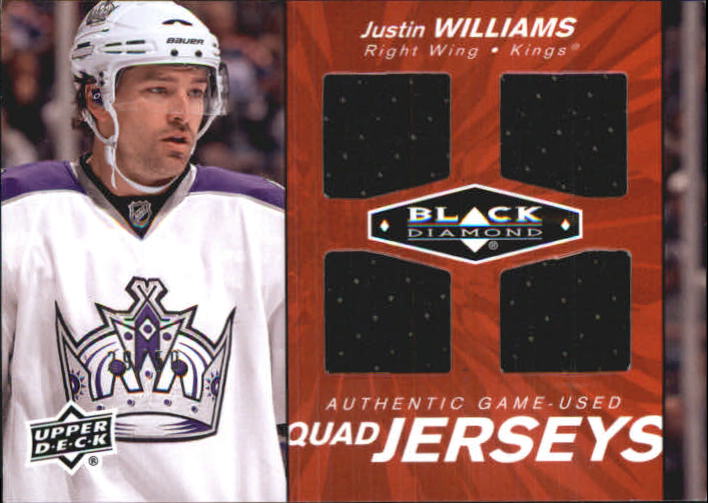 2010-11 Black Diamond Jerseys Quad Ruby #QJJW Justin Williams