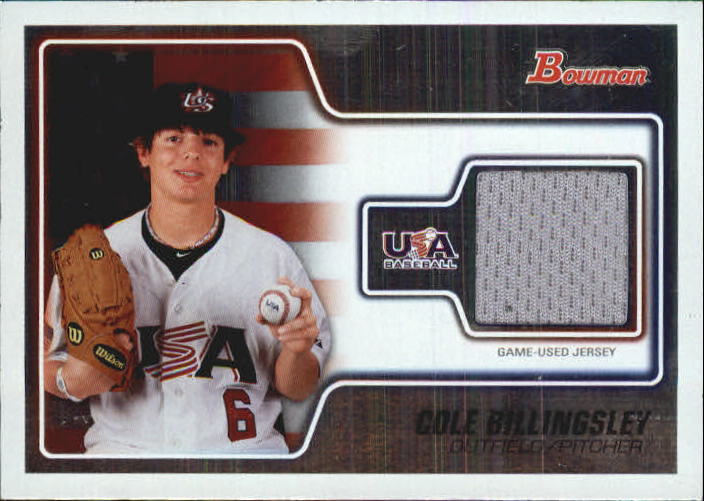 2010 Bowman Draft USA Baseball Jerseys #USAR2 Cole Billingsley