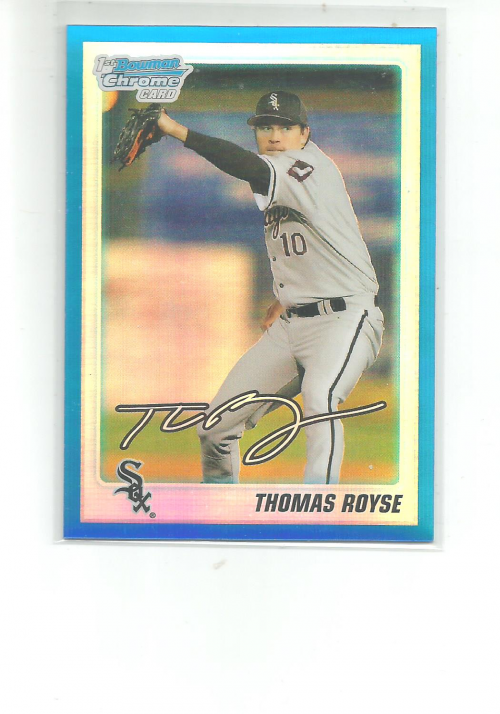 2010 Bowman Chrome Draft Prospects Blue Refractors #BDPP52 Thomas Royse