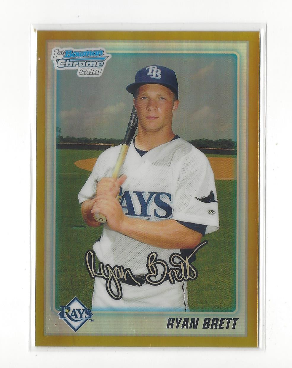 2010 Bowman Chrome Draft Prospects Gold Refractors #BDPP5 Ryan Brett