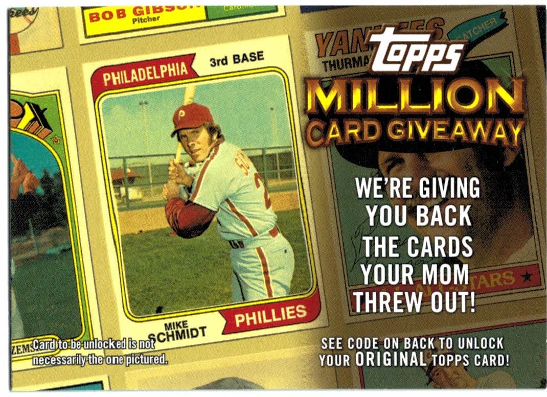 2010 Topps Million Card Giveaway #TMC28  Mike Schmidt