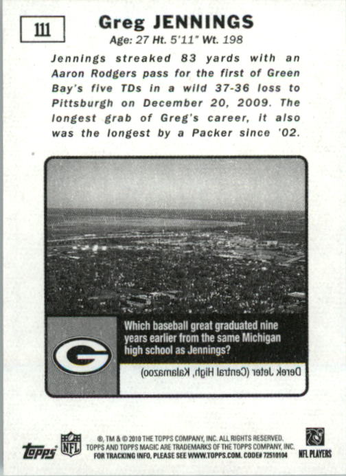 2010 Topps Magic Mini Football Card Pick - Picture 176 of 411