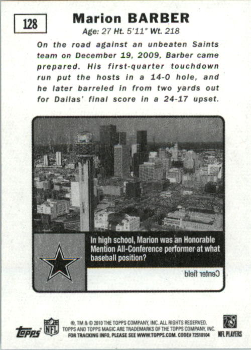 2010 Topps Magic Mini Football Card Pick - Picture 203 of 411