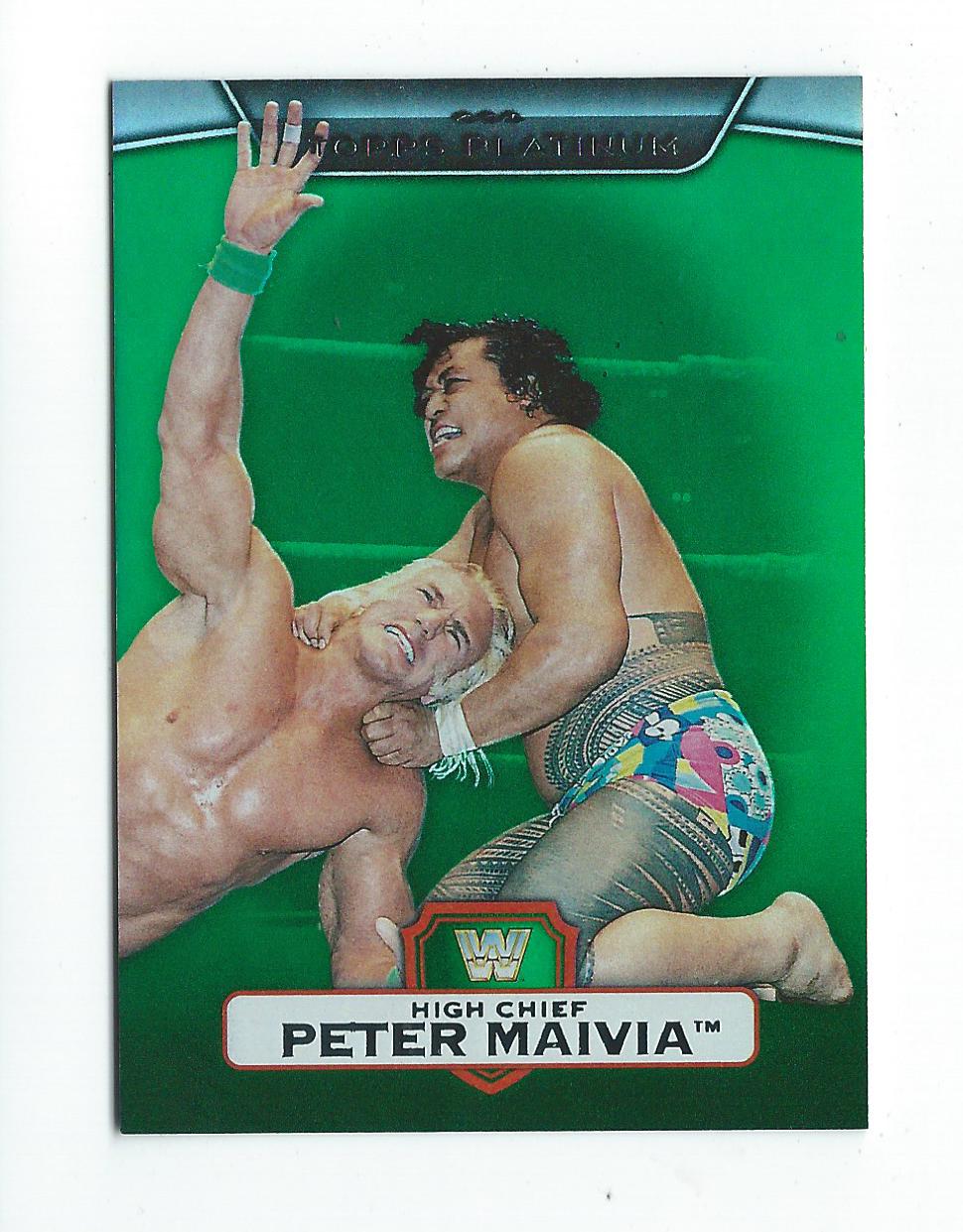 2010 Topps Platinum WWE Green #12 High Chief Peter Maivia