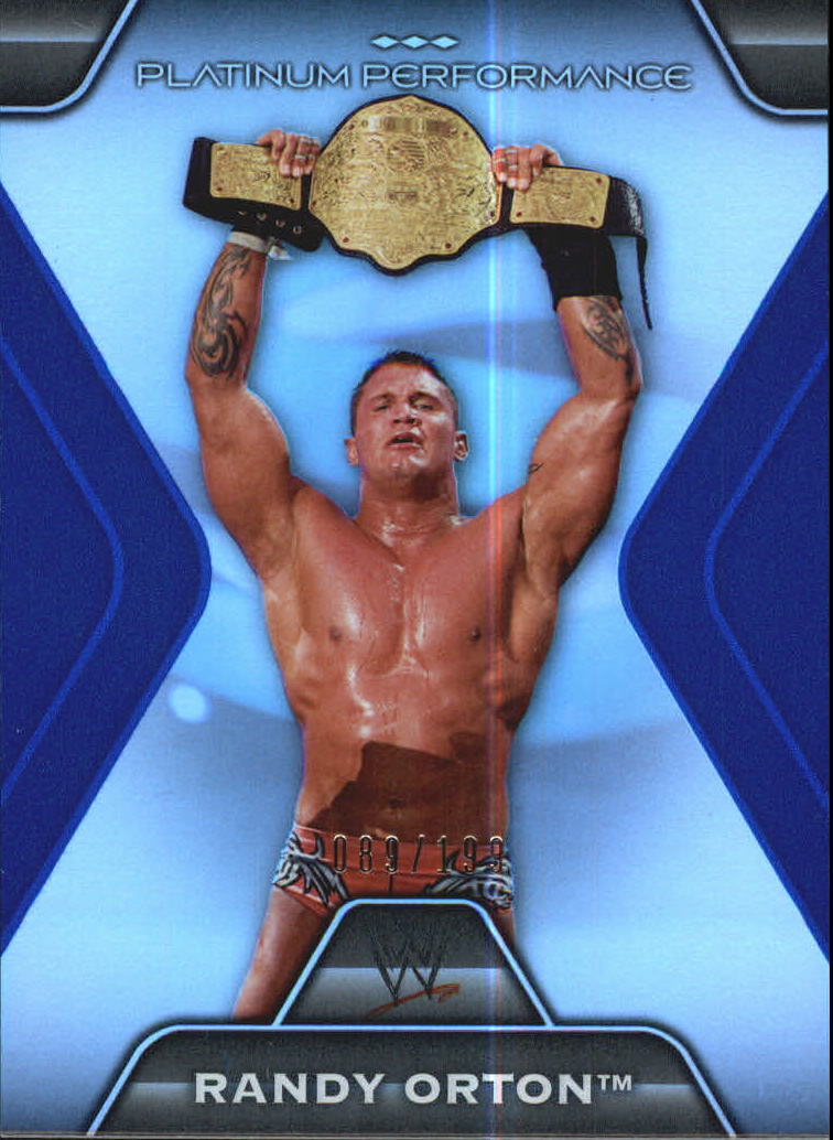 2010 Topps Platinum WWE Platinum Performance Blue #PP4 Randy Orton
