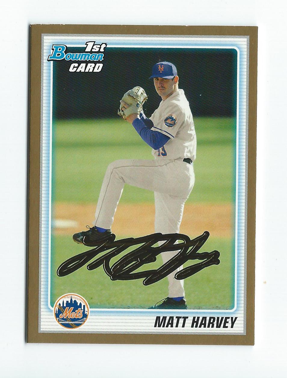 2010 Bowman Draft Prospects Gold #BDPP84 Matt Harvey
