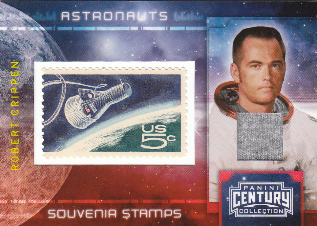 2010 Panini Century Astronauts Five Cent Stamp Materials #14 Robert Crippen