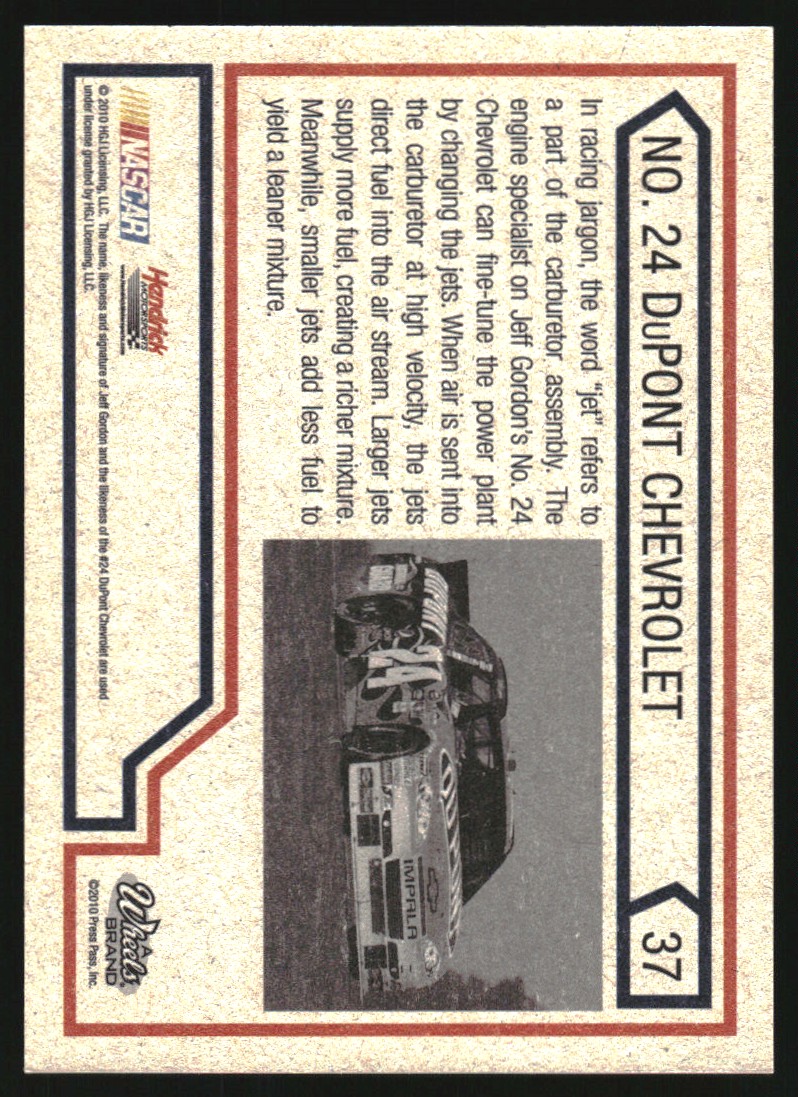 2011 Element Black #37 Jeff Gordon's Car back image