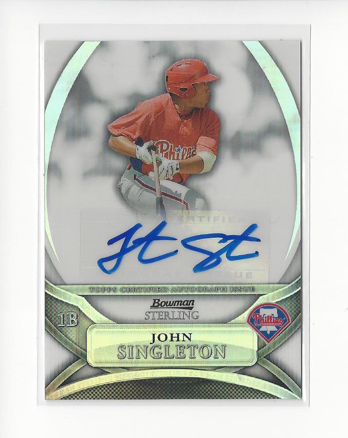 2010 Bowman Sterling Prospect Autographs Refractors #JS John Singleton