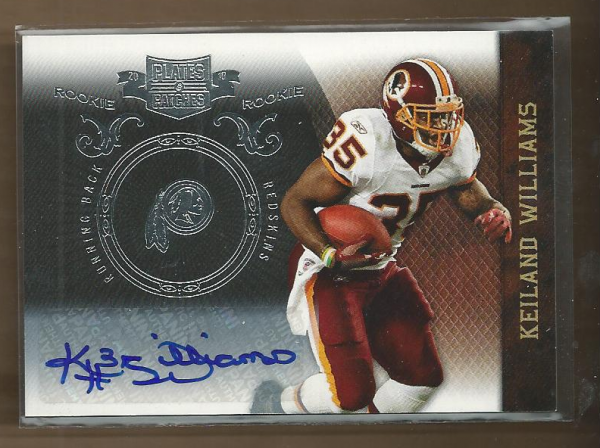 2010 Panini Plates and Patches Signatures Silver #159 Keiland Williams