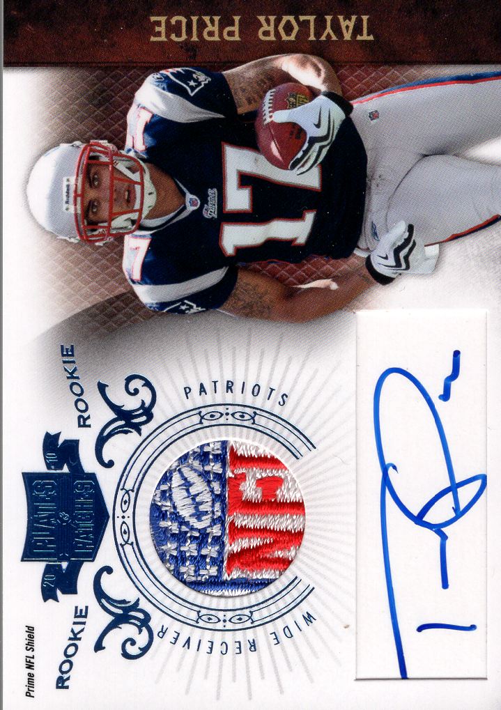 2010 Panini Plates and Patches Rookie Prime Signatures NFL Shield #233 Taylor Price