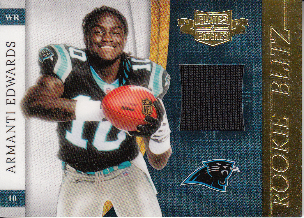 2010 Panini Plates and Patches Rookie Blitz Materials #21 Armanti Edwards