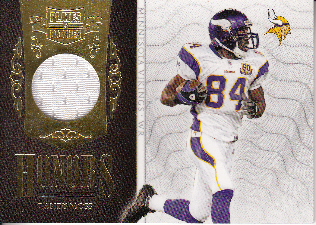 2010 Panini Plates and Patches Honors Materials #6 Randy Moss/175
