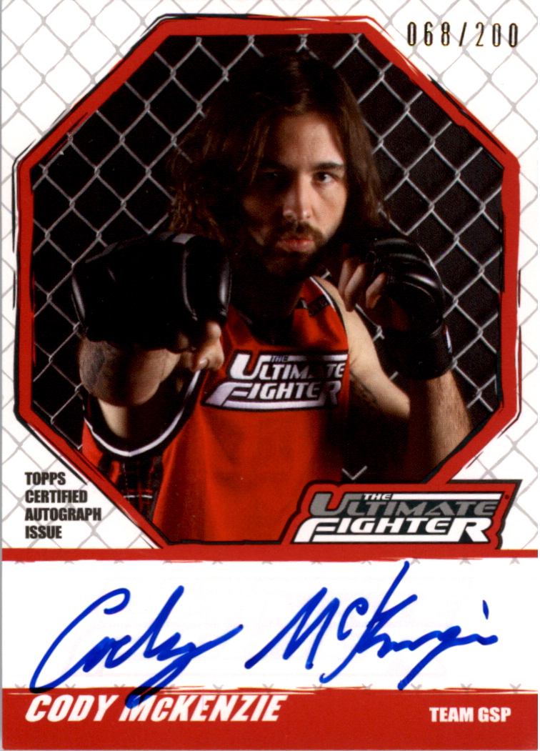 2010 Topps UFC Knockout The Ultimate Fighter Autographs #TUFCM Cody McKenzie
