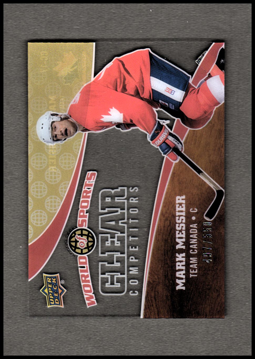 2010 Upper Deck World of Sports Clear Competitors #CC17 Mark Messier