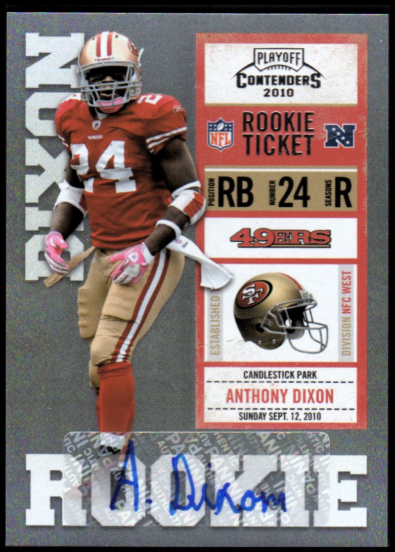 2010 Playoff Contenders #103 Anthony Dixon AU/360* RC