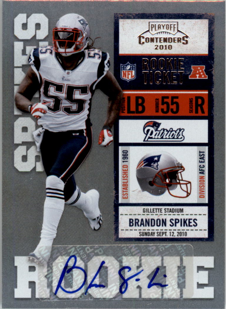 2010 Playoff Contenders #109 Brandon Spikes AU/500* RC