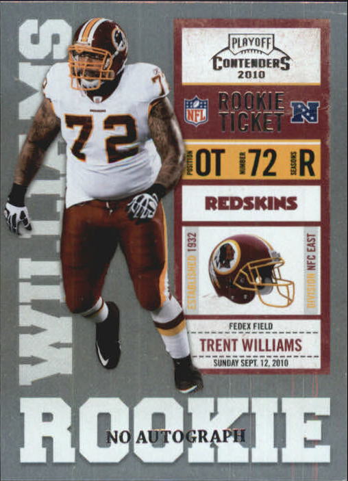 2010 Playoff Contenders #197 Trent Williams AU/500* RC