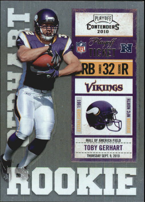 2010 Playoff Contenders Playoff Ticket #235B Toby Gerhart