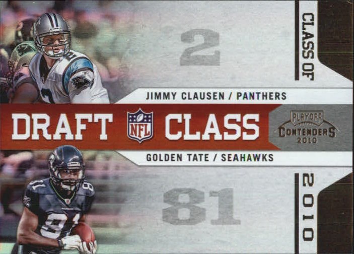 2010 Playoff Contenders Draft Class Black #9 Golden Tate/Jimmy Clausen