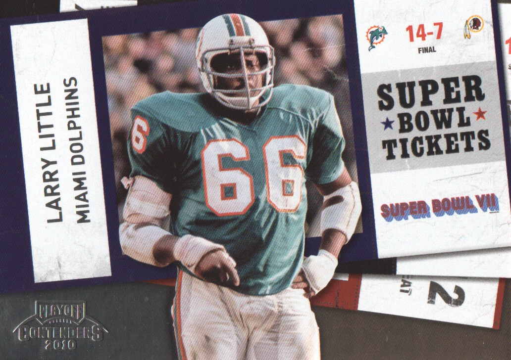 2010 Playoff Contenders Super Bowl Ticket #20 Larry Little - NM-MT -  GamesandCards.com