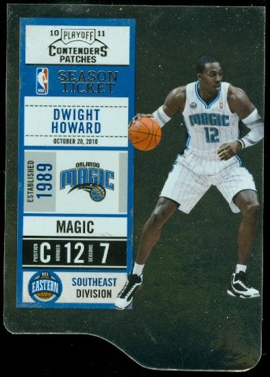 2010-11 Playoff Contenders Patches Die Cuts Silver #95 Dwight Howard