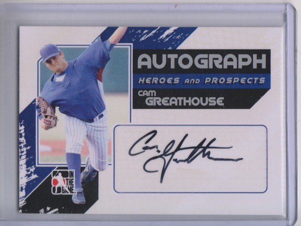 2011 ITG Heroes and Prospects Full Body Autographs Silver #CG Cam Greathouse