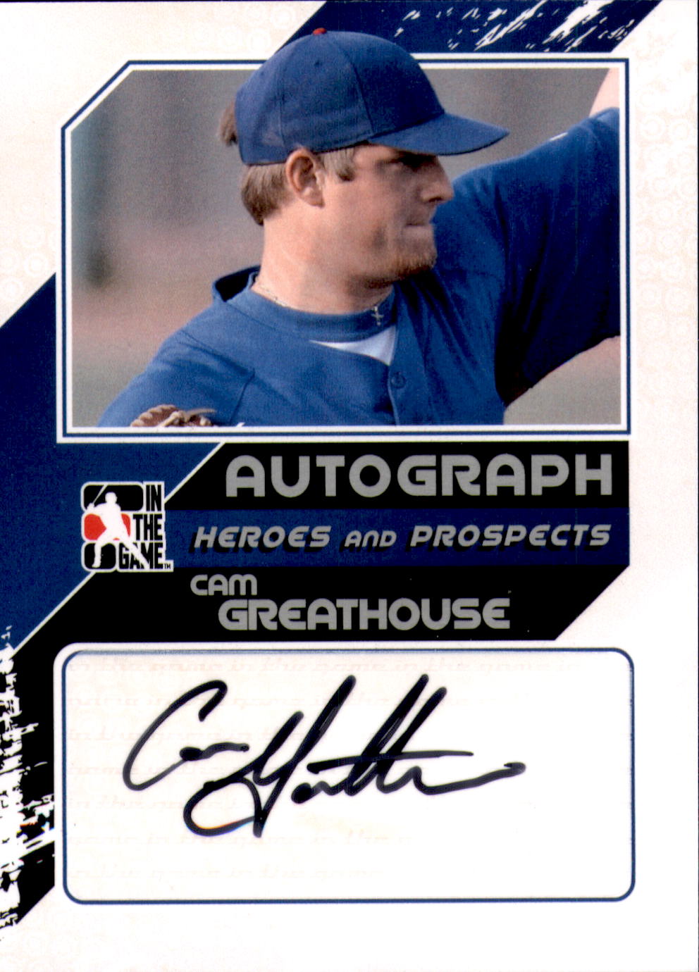 2011 ITG Heroes and Prospects Close Up Autographs Silver #CG2 Cam Greathouse