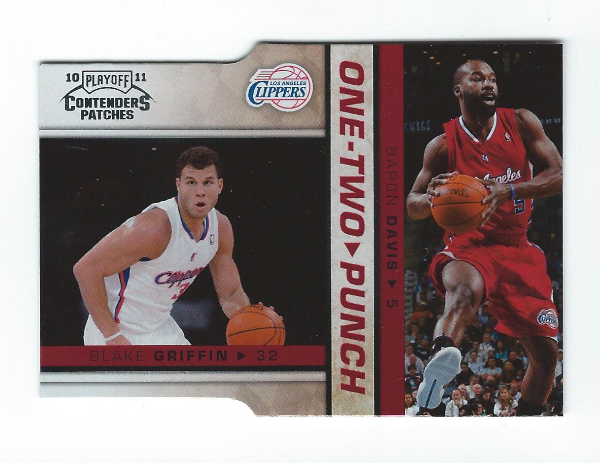 2010-11 Playoff Contenders Patches One-Two Punch Die Cuts Silver #12 Blake Griffin/Baron Davis