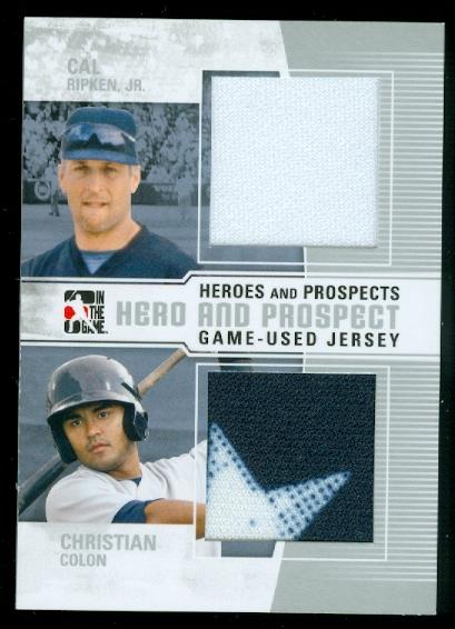 2011 ITG Heroes and Prospects Dual Jerseys Silver #3 Cal Ripken Jr./Christian Colon