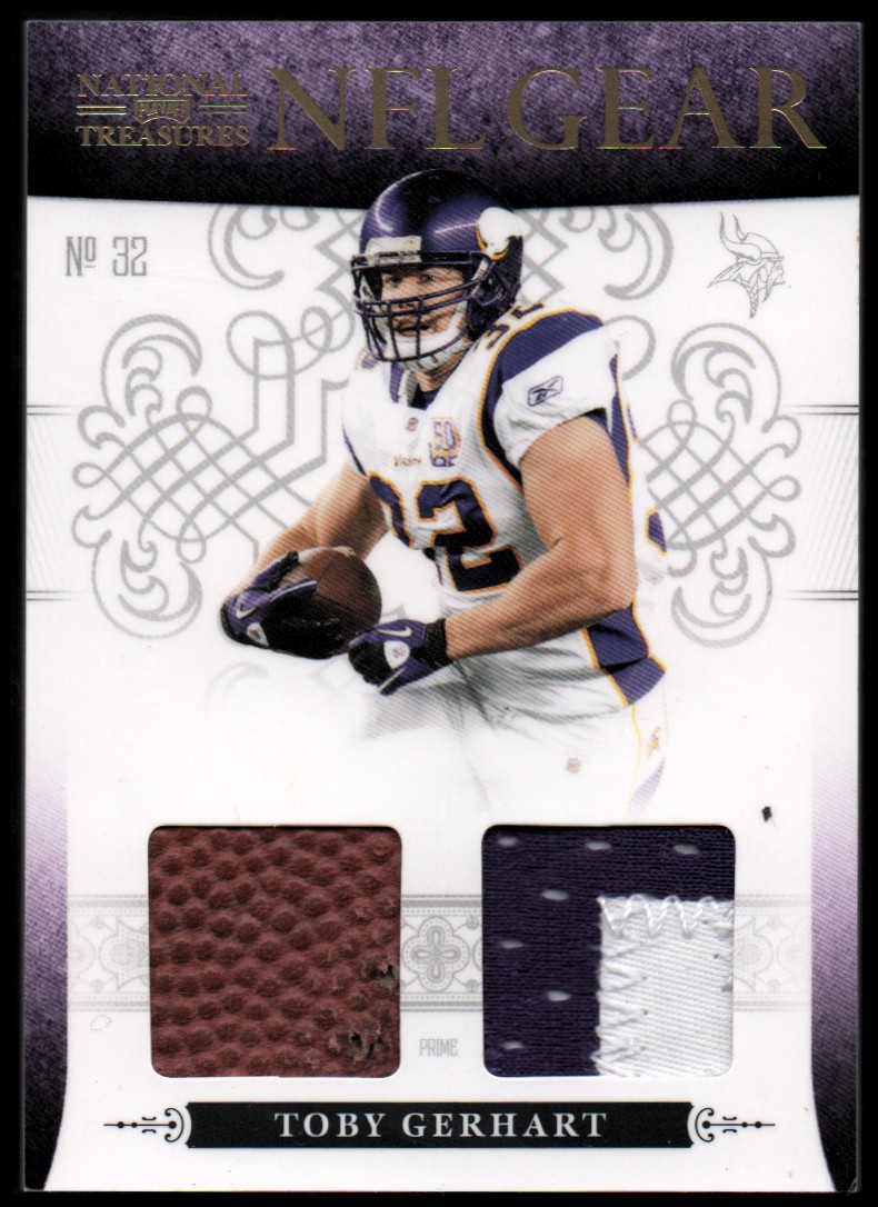 2010 Playoff National Treasures NFL Gear Prime #24 Toby Gerhart