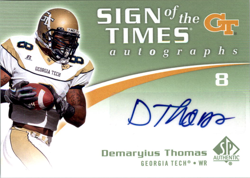 2010 SP Authentic Sign of the Times #DT Demaryius Thomas