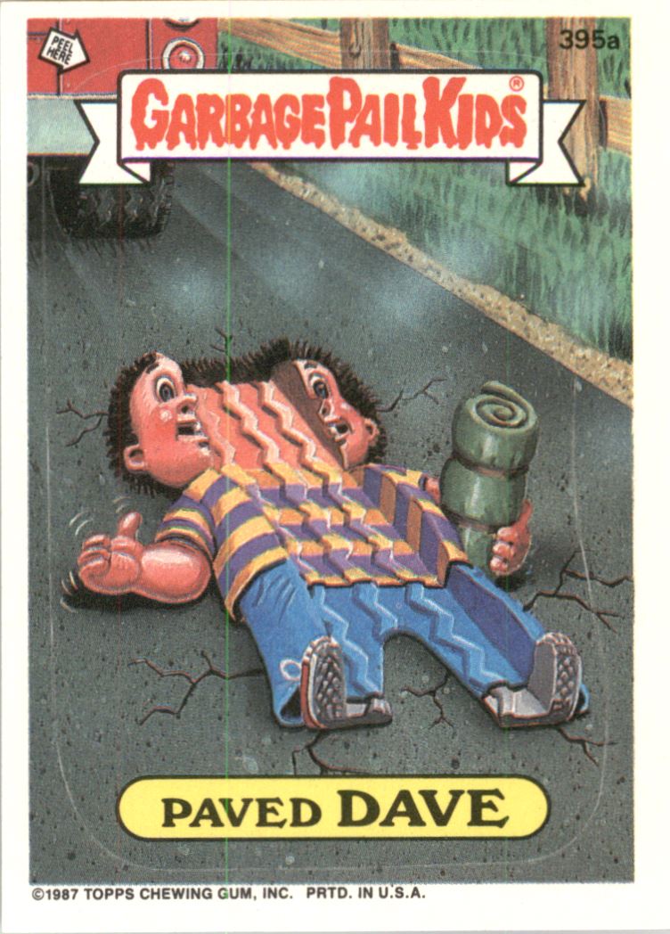 1987 Topps Garbage Pail Kids Trading Card #385b-Chuckin' Charlie VINTAGE 