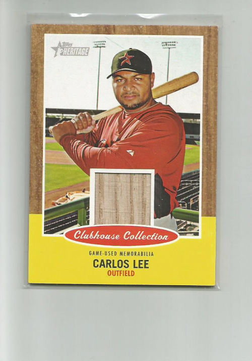 2011 Topps Heritage Clubhouse Collection Relics #CL Carlos Lee