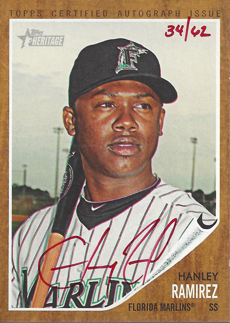 2011 Topps Heritage Real One Autographs Red Ink #HR Hanley Ramirez EXCH