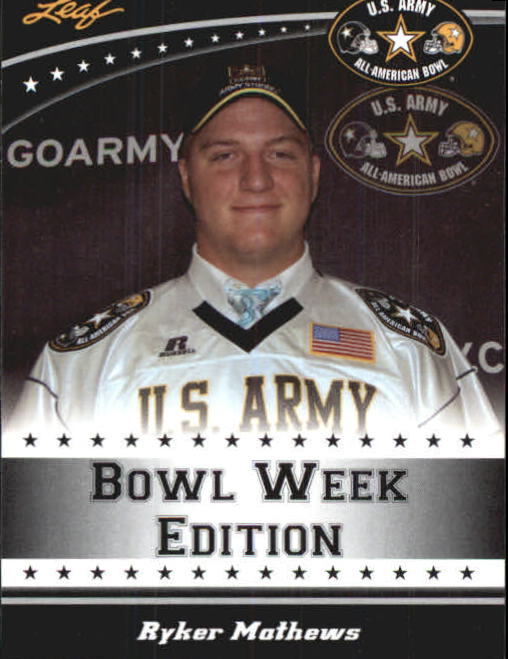 2011 Leaf Army All-American Bowl Bowl Week Edition #W22 Ryker Mathews