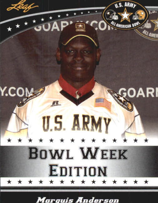 2011 Leaf Army All-American Bowl Bowl Week Edition #W31 Marquis Anderson