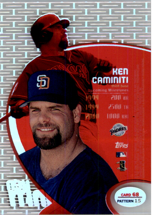 1998 Topps Tek Pattern 15 #68 Ken Caminiti back image
