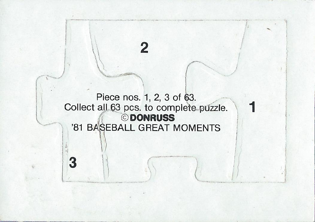 1982 Donruss Babe Ruth Puzzle #1 Ruth Puzzle 1-3 back image