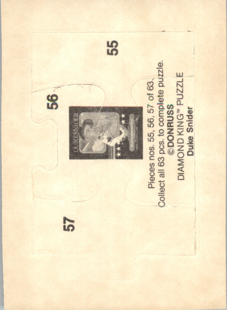 1984 Donruss Baseball "Duke Snider Puzzle" Cards - Picture 39 of 43
