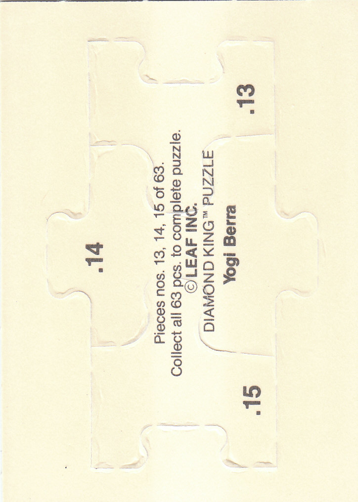 1990 Leaf Baseball "Yogi Berra Puzzle" Insert Cards - Picture 11 of 43