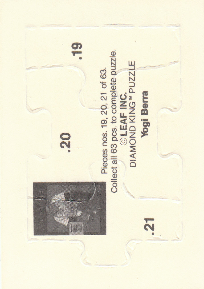 1990 Leaf Baseball "Yogi Berra Puzzle" Insert Cards - Picture 15 of 43