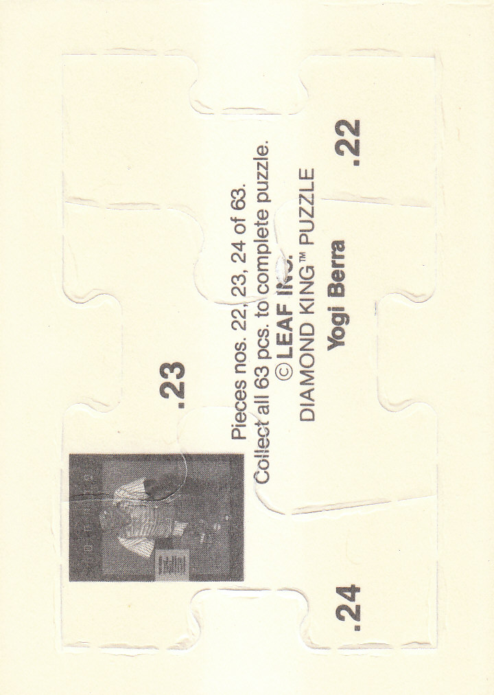 1990 Leaf Baseball "Yogi Berra Puzzle" Insert Cards - Picture 17 of 43