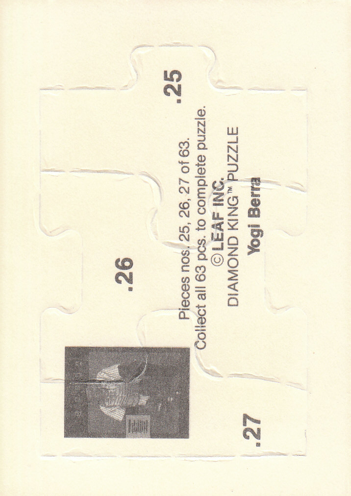1990 Leaf Baseball "Yogi Berra Puzzle" Insert Cards - Picture 19 of 43