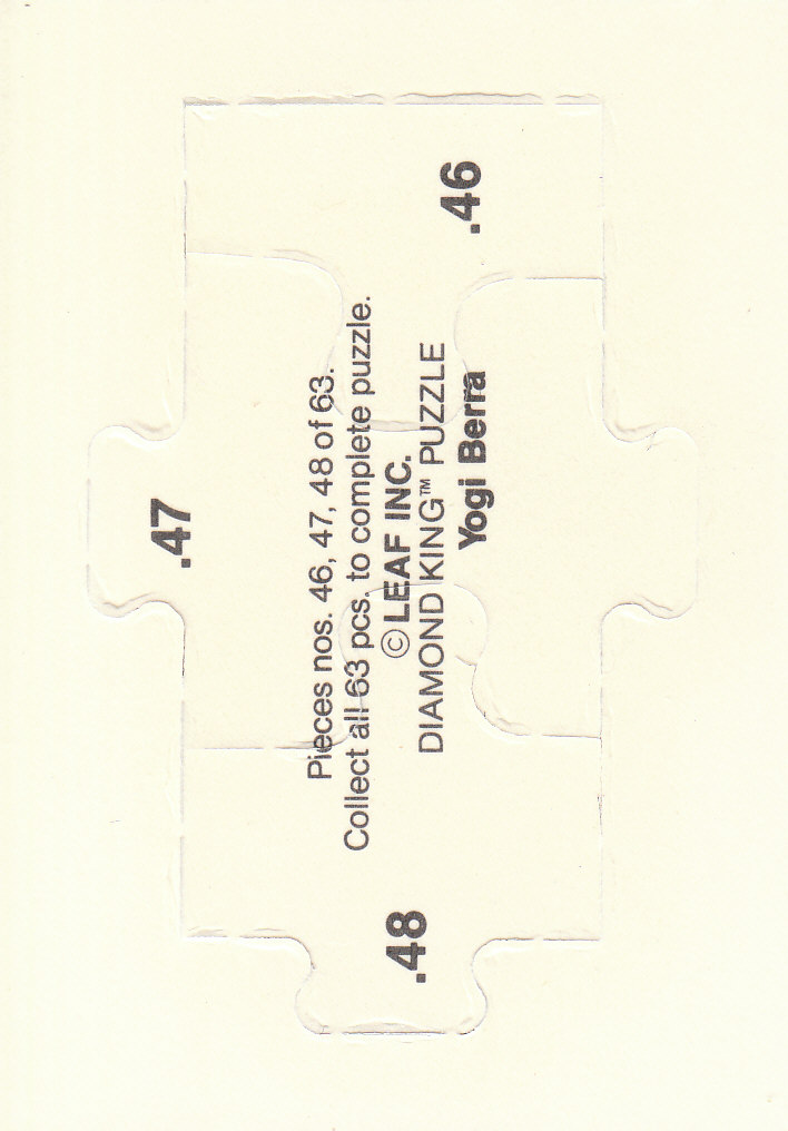 1990 Leaf Baseball "Yogi Berra Puzzle" Insert Cards - Picture 33 of 43