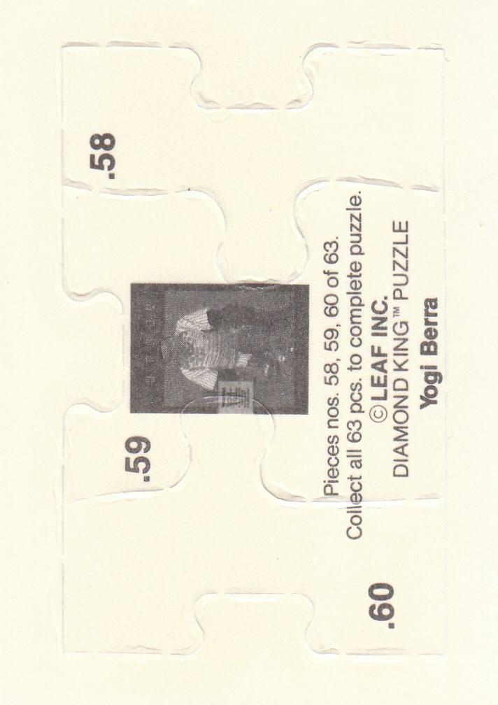 1990 Leaf Baseball "Yogi Berra Puzzle" Insert Cards - Picture 41 of 43